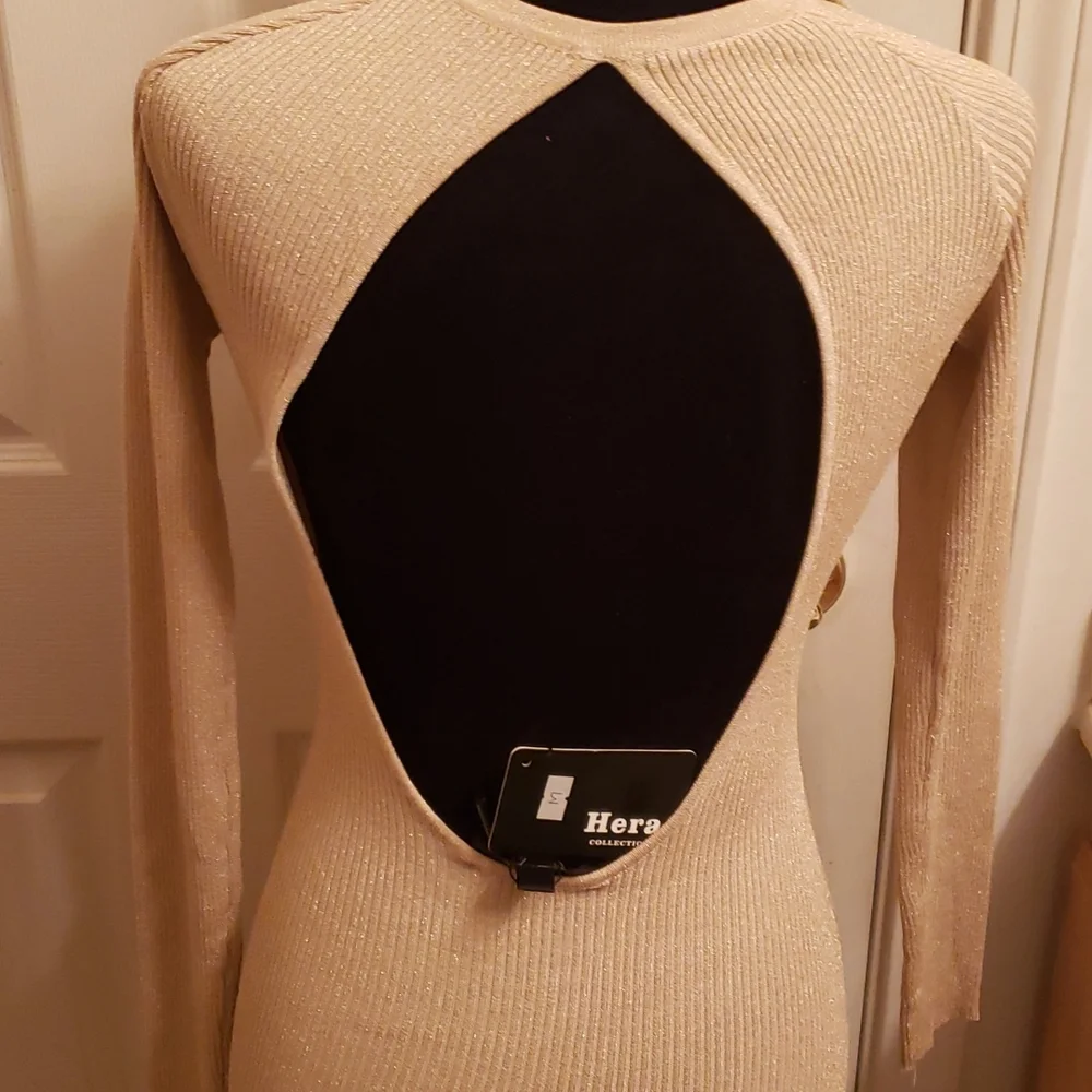 NEW Women Gold  Shimmer Dress💛 - Picture 2 of 5